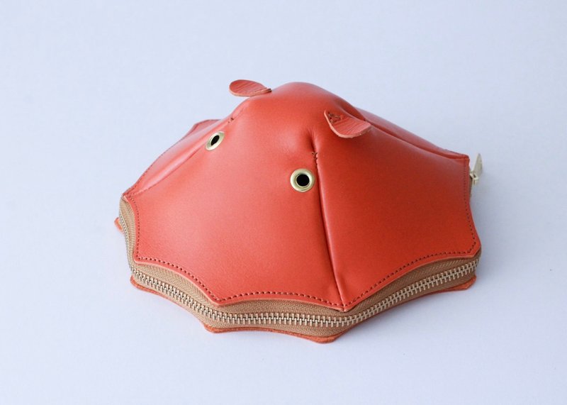 Octopus Pouch/章魚袋 - 化妝包/收納袋 - 真皮 