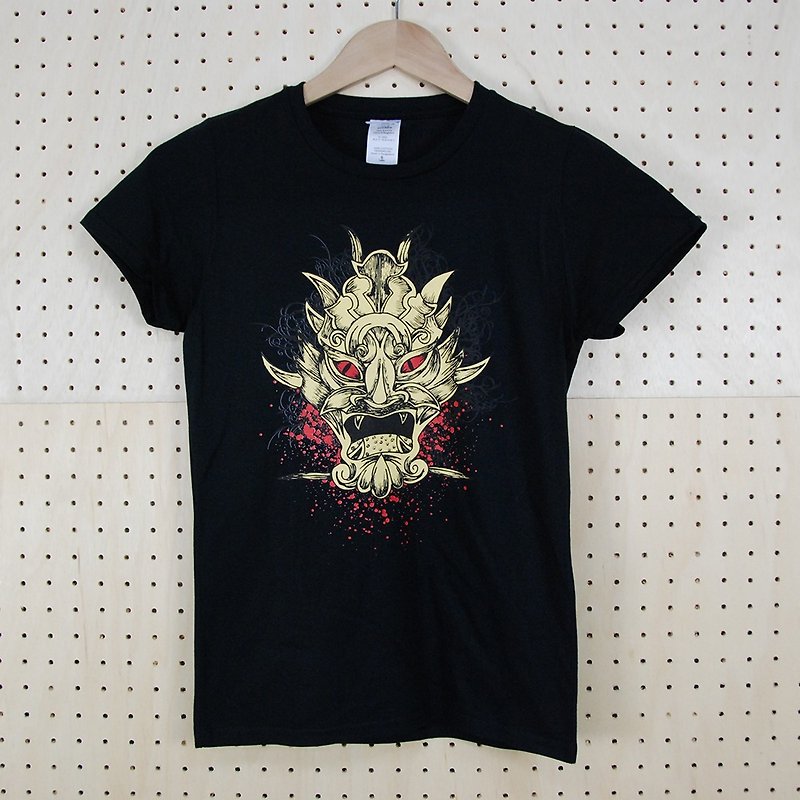 デザイナーの新しい-Tシャツを作成します：[鬼頭]半袖Tシャツ「中立/スリム」（黒）-850コレクション - トップス ユニセックス - コットン・麻 ブラック
