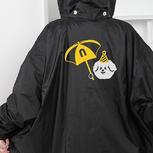 NINKYPUP 專利技術反光雨衣 夜間騎乘安全 防水加強 拉鍊風雨衣 比熊款