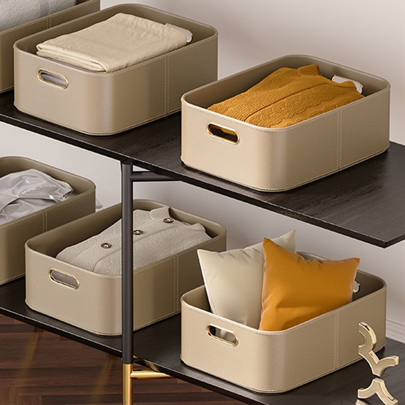 bencross original intention - multifunctional basket storage box - milk coffee color - Storage - Other Metals Khaki