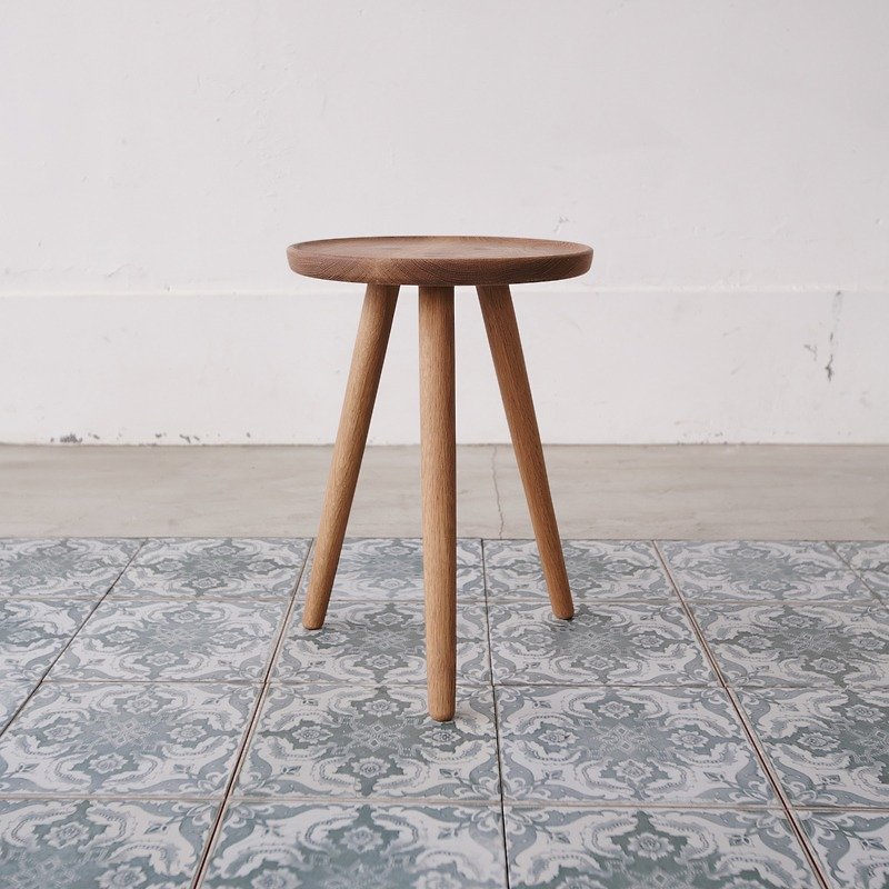 軽量ボタン無垢材ベンチ（オーク材） - 椅子・ソファー - 木製 