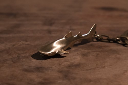 暖暖金工 鯨鯊黃銅鑰匙圈