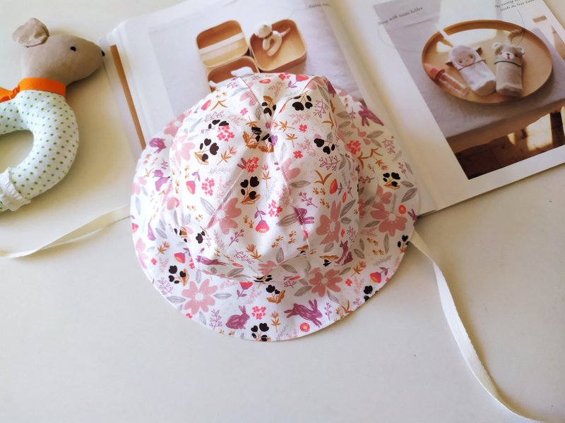 [Shipping within 5 days] Maruko Baby Hat Sakura Rabbit Baby Hat Sun Hat Mid-month Gift - Baby Gift Sets - Cotton & Hemp Multicolor