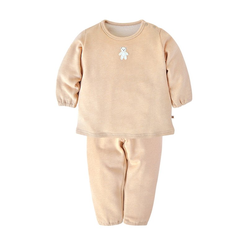 【SISSO Organic Cotton】Mimi Bear Comfortable Suit (Coffee) 2A - เสื้อยืด - ผ้าฝ้าย/ผ้าลินิน สีนำ้ตาล