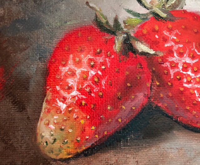 果物の油絵 グリーンアップルの油絵：小さなキッチンの静物画 - Etsy 日本