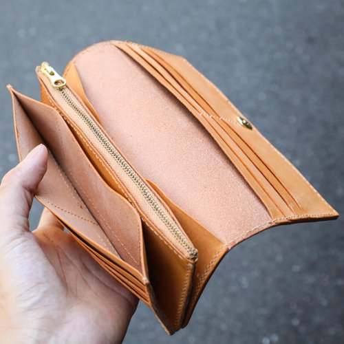 Mister手作皮件專門店 【客製化禮物】【多卡位零錢長夾/手拿包】深原 Mister手作材料包