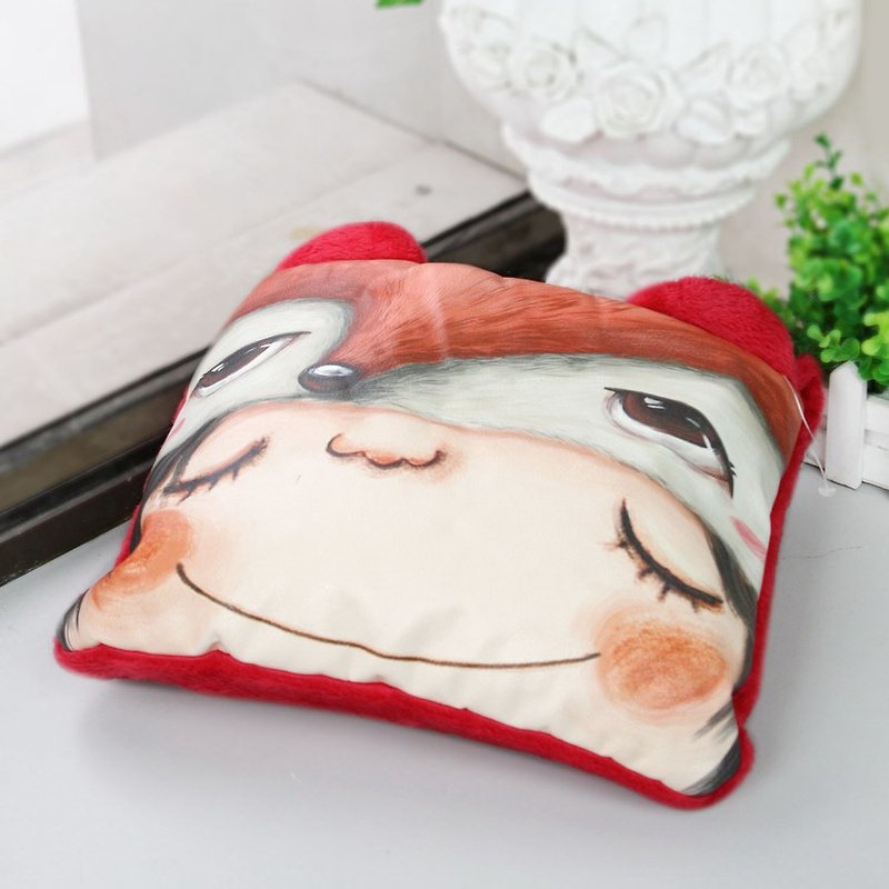 [New Year's Home Furnishing] Cute Red Fox Air Conditioner Blanket Pillow Dual-use Home Travel Practical - หมอน - วัสดุอื่นๆ 