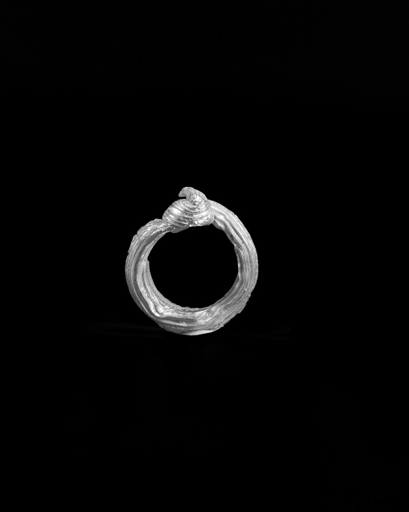 Silver 99.9 Souffle 2 Ring - 戒指 - 銀 銀色