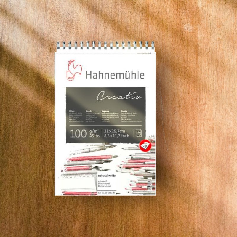 德國 HAHNEMUHLE  SKETCHPAD  CREATIVE  SPIRAL創意素描本 - 插畫/繪畫/寫字 - 紙 白色