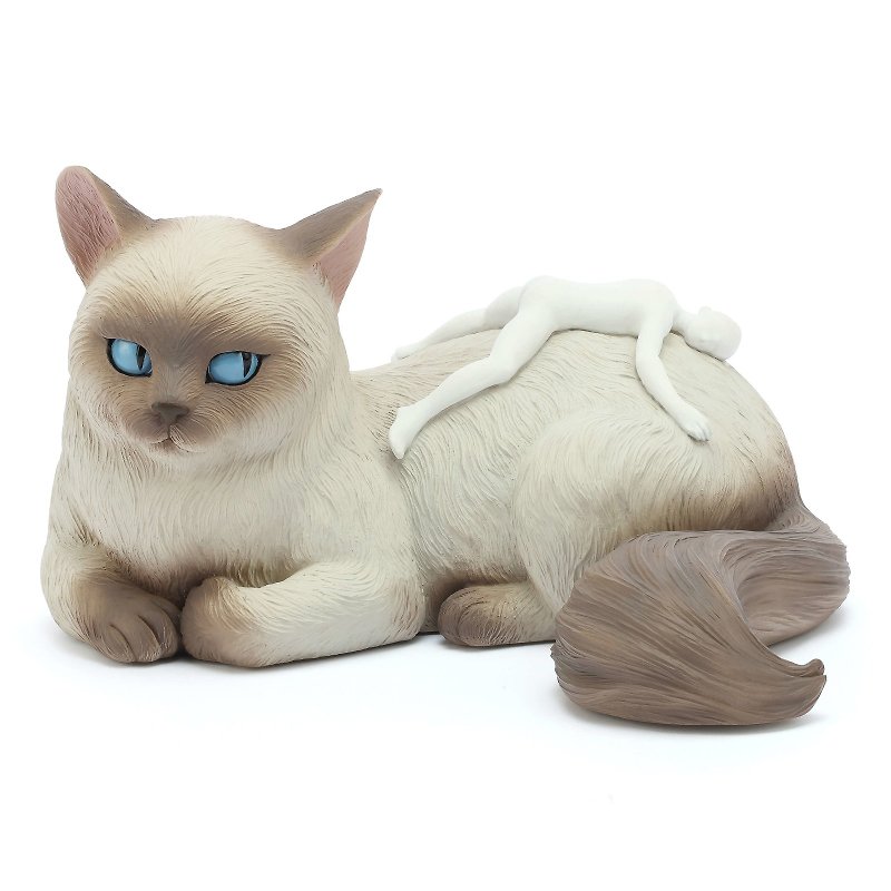 ホワイト Series - バーマン猫の装飾 誕生日 恋人 クリスマス 贈り物を交換して癒しとストレス解消猫好き動物 - 置物 - その他の素材 
