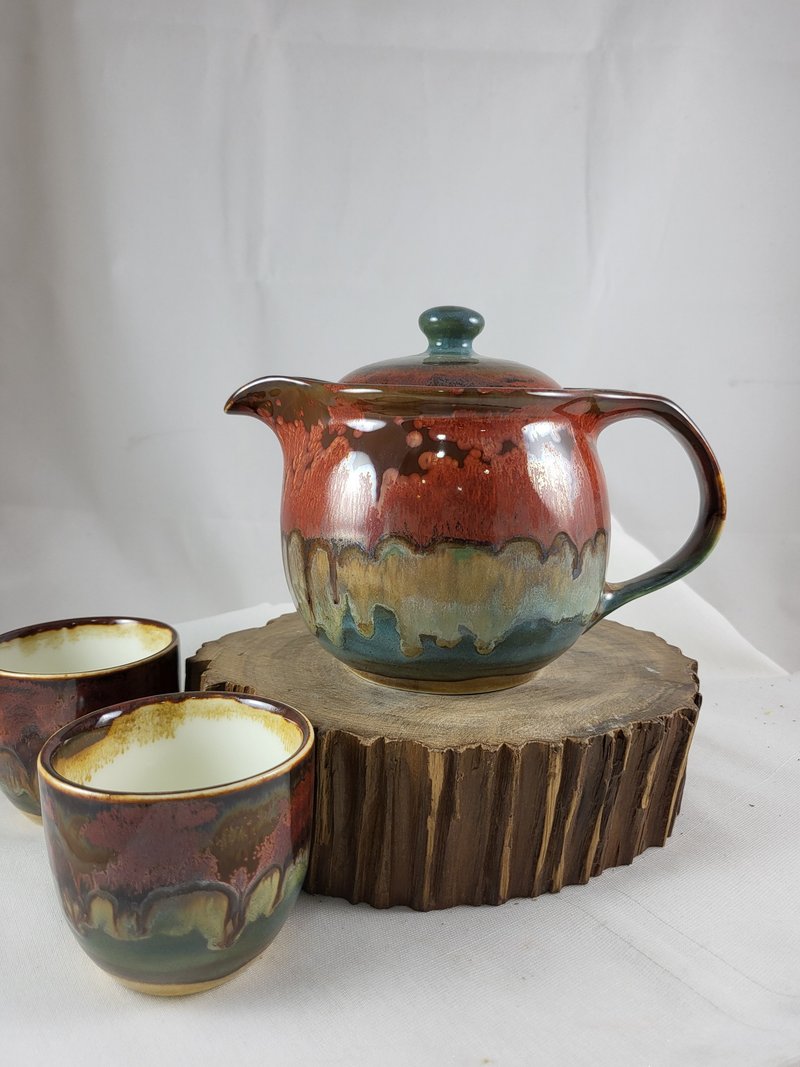 森林茶具組 - 茶壺/茶杯/茶具 - 瓷 咖啡色