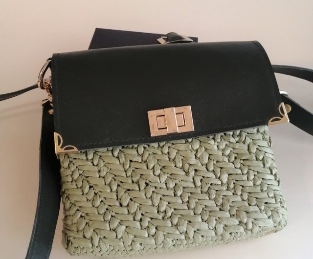 HANDBAG RAFFIA Crossbody Bag Crochet Raffia Pattern Shoulder