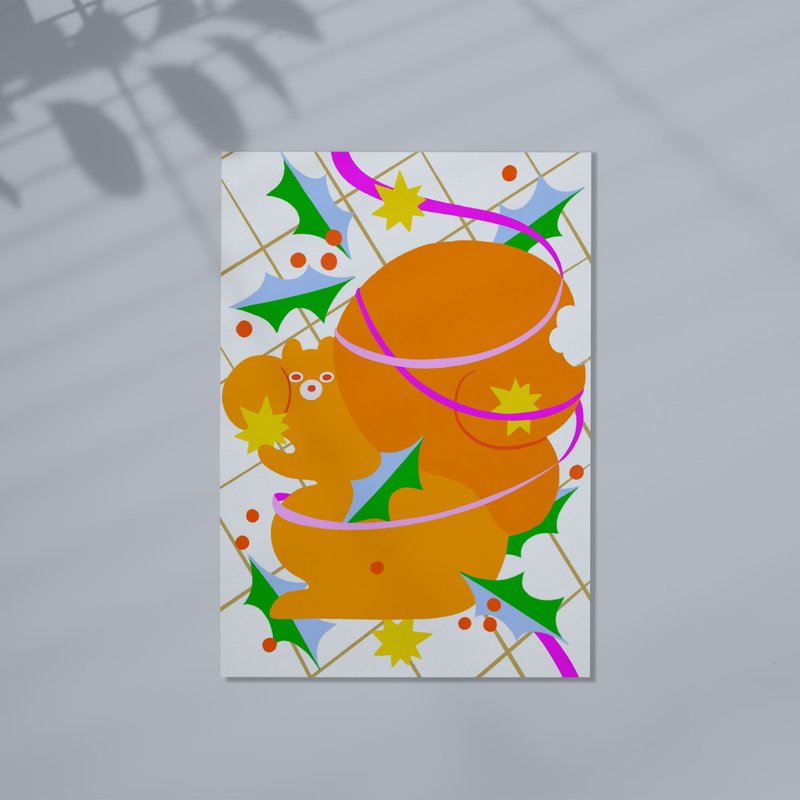 幽默之星 松鼠聖誕 - 卡片/明信片 - 紙 