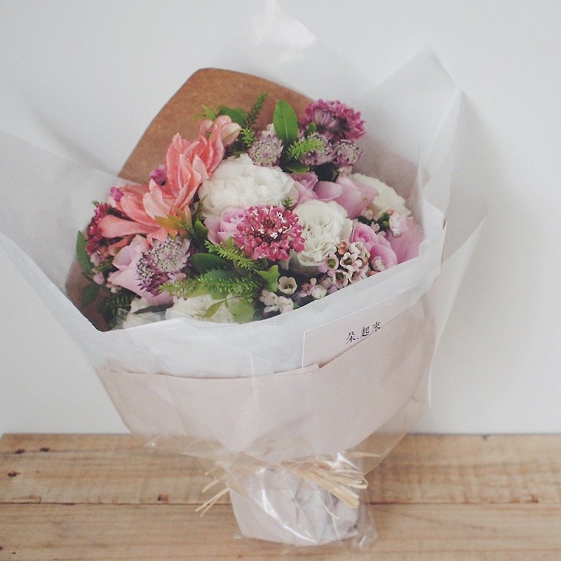 Love u! Packed bouquet - ตกแต่งต้นไม้ - พืช/ดอกไม้ สึชมพู
