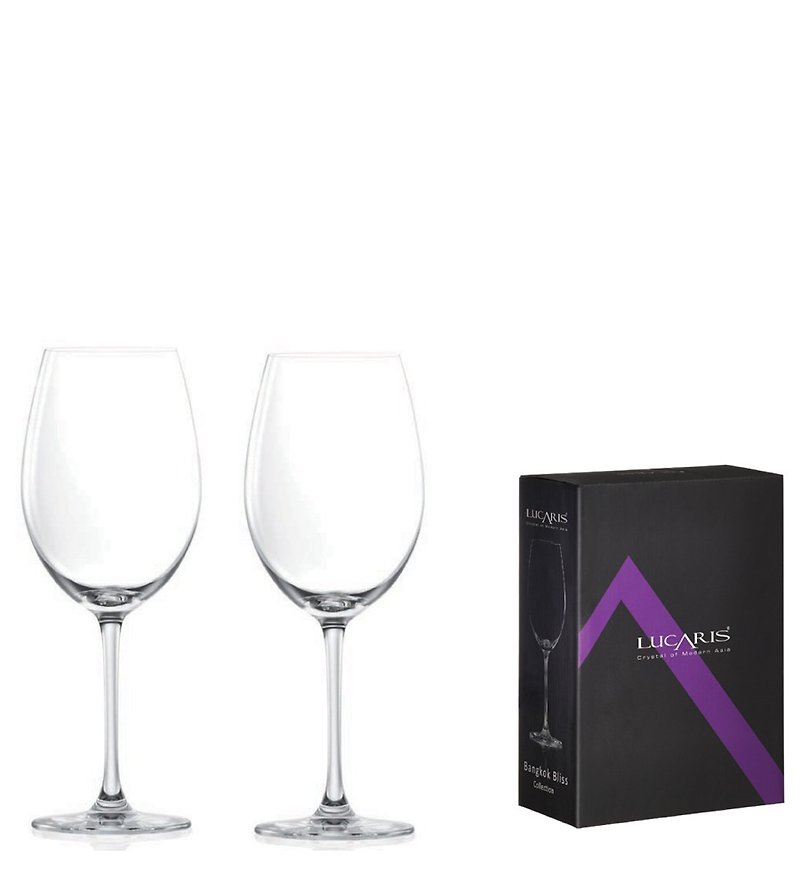 Lucaris 卡本內紅酒杯 無鉛水晶玻璃 470ML 曼谷系列 - 酒杯/酒器 - 玻璃 白色