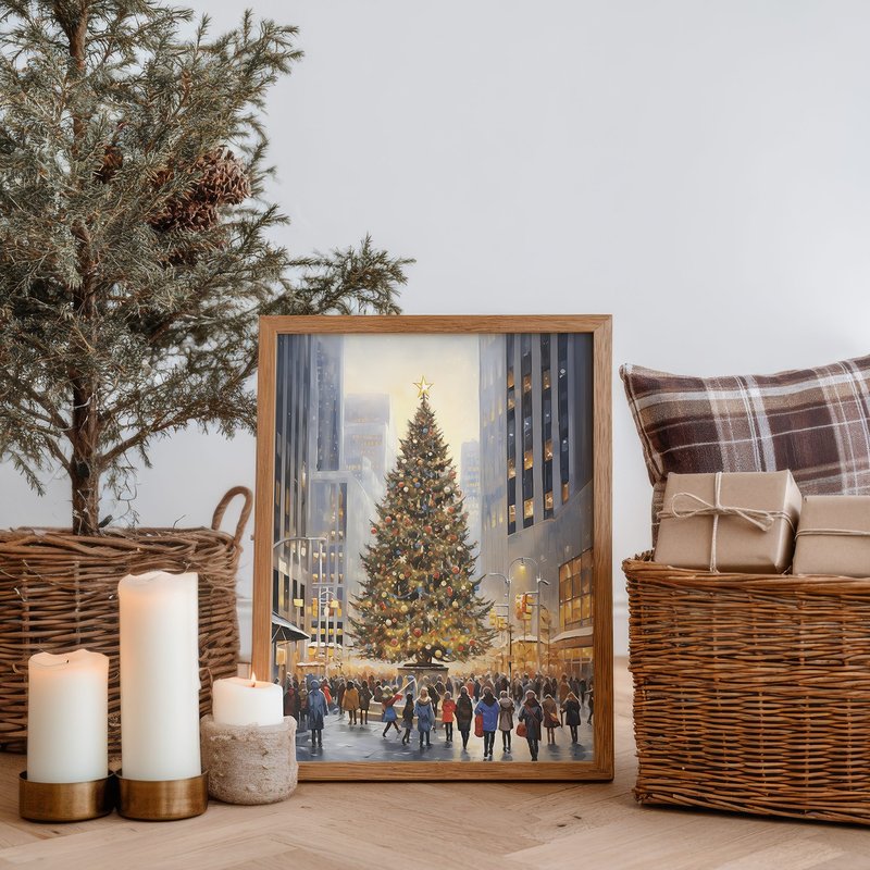 歡樂耶誕風格 / 城市聖誕之光 聖誕掛畫 海報 無框畫 - 海報/掛畫 - 紙 