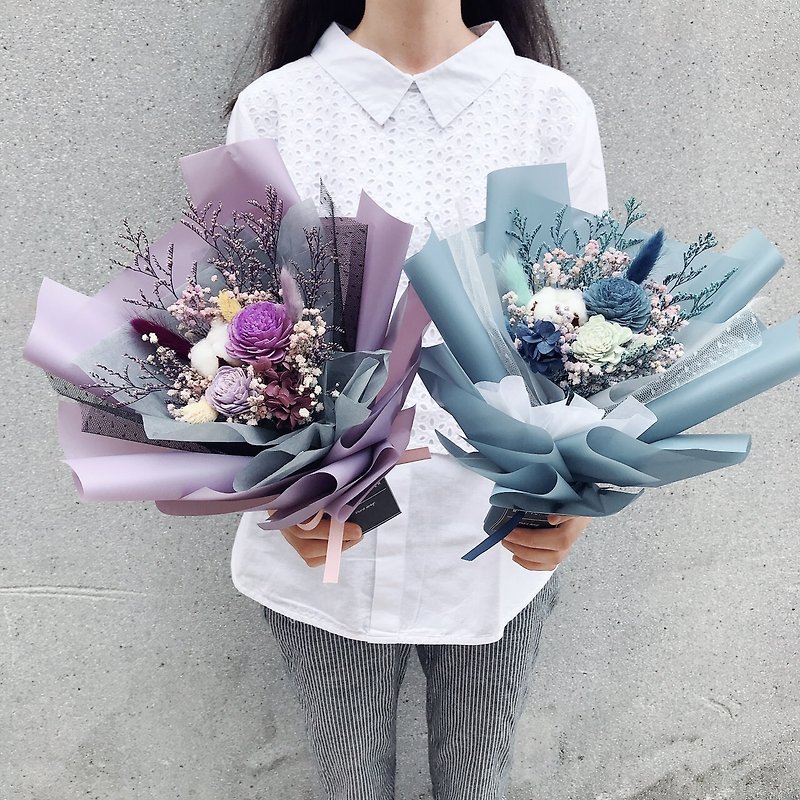 [Meet Everlasting] Korean Sun Rose Dry Bouquet / Cotton - Dried Flowers & Bouquets - Plants & Flowers 