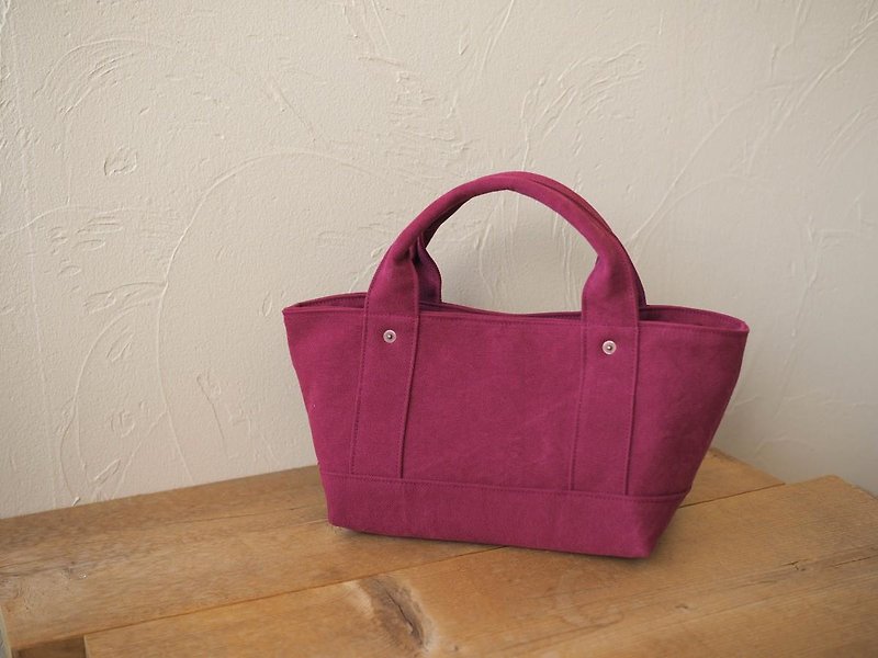 Totto with lid S T Wine - Handbags & Totes - Cotton & Hemp Red