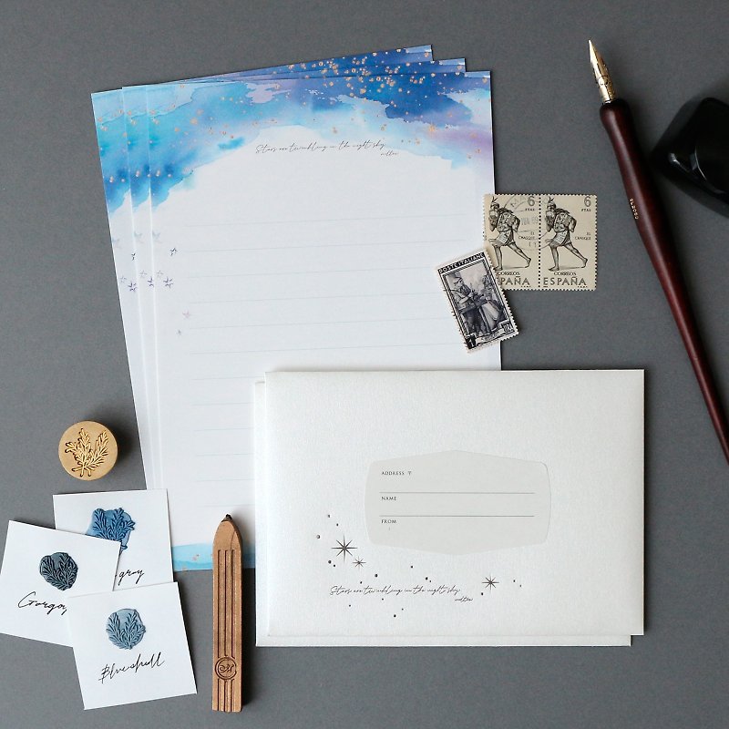 starry sky letter set - Envelopes & Letter Paper - Paper White