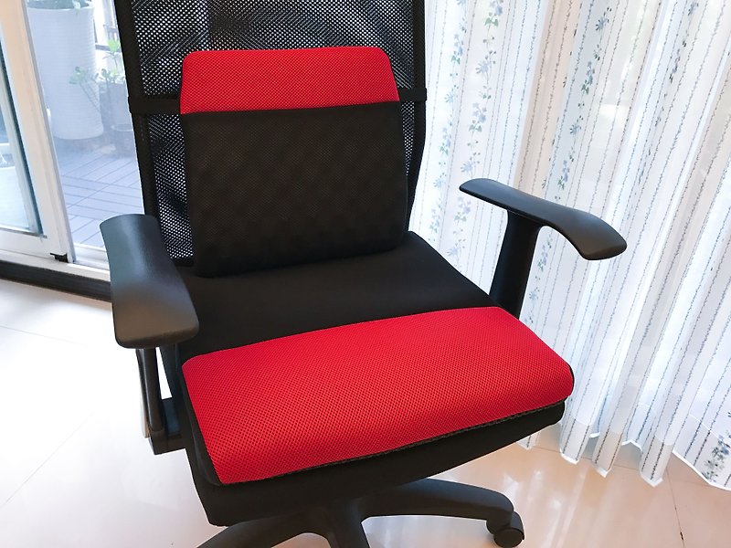 AC RABBIT 氣墊坐墊(密閉式)腰靠墊組 舒適 辦公 電腦椅 台灣製造 - 枕頭/抱枕 - 聚酯纖維 多色