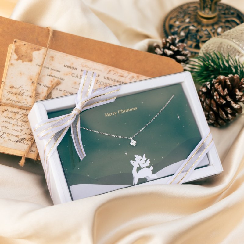 【クリスマスギフト】トナカイがやってきた スターリングシルバーネックレス クリスマス限定ギフトセット - ネックレス - スターリングシルバー 
