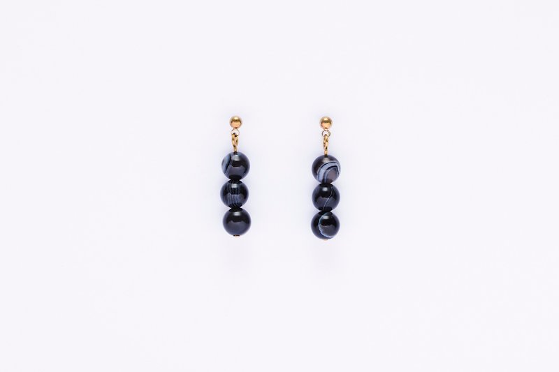 Cat's Eye Earrings – Black - Earrings & Clip-ons - Semi-Precious Stones Black