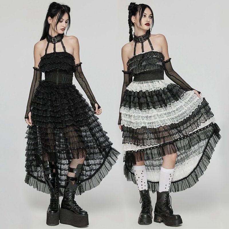 Lolita Waters Banshee One-piece Cake Dress-Multicolor/Black Only/With Sleeves - One Piece Dresses - Other Materials Black