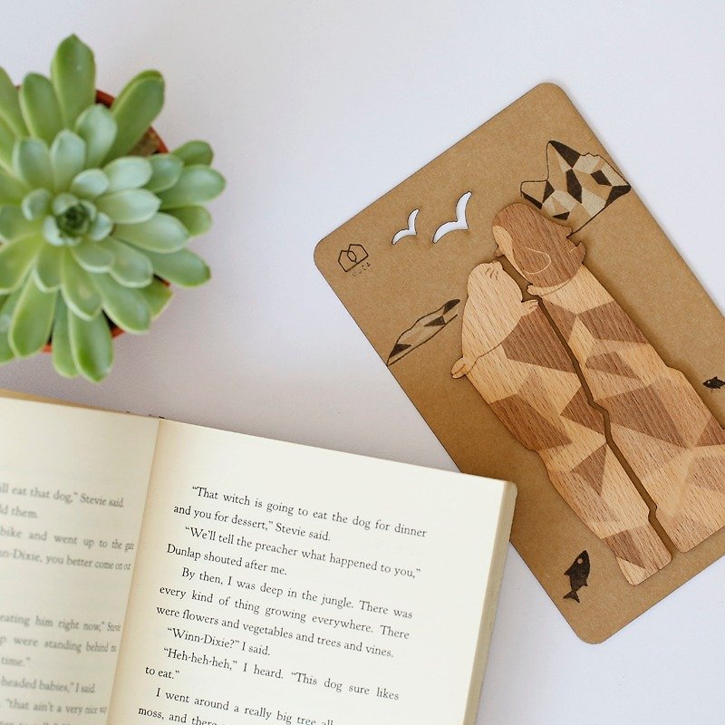 When I See You-Wooden Bookmarks (2 in)─ Christmas gift packaging plus purchase lettering - ที่คั่นหนังสือ - ไม้ สีนำ้ตาล