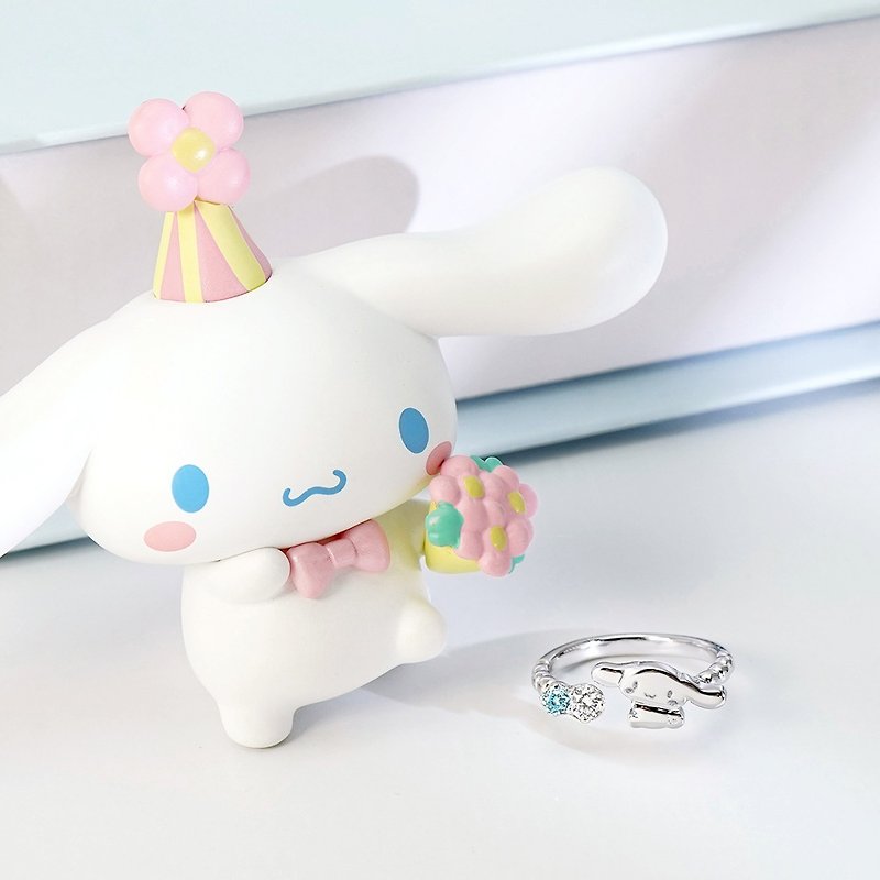 Small Gift for U Series-Cinnamoroll Big Ear Dog Happiness Gift Sterling Silver Ring - General Rings - Sterling Silver Silver