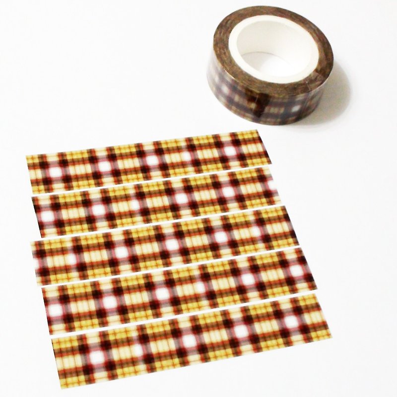 Masking Tape Autumn Plaid Fabric - Washi Tape - Paper 