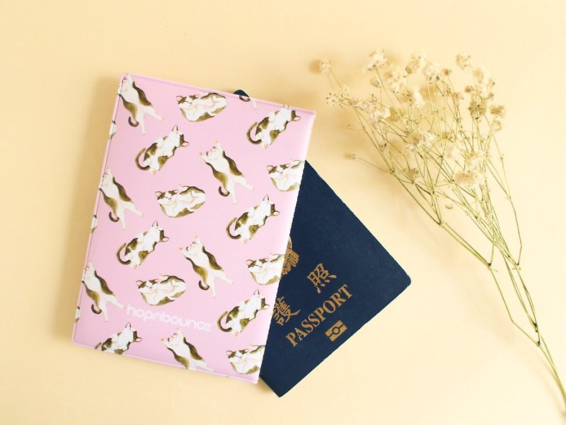 猫と子猫用のパスポートホルダー - パスポートケース - プラスチック ピンク