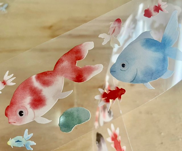 金魚4 Pet紙膠帶 設計館米蟲丸森活工作室 紙膠帶 Pinkoi
