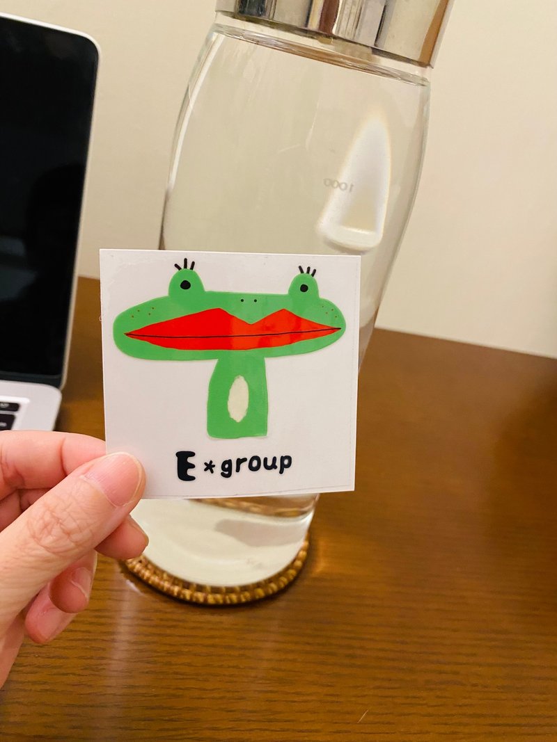 E*group  阿蛙 水晶轉印貼 - 貼紙 - 塑膠 綠色