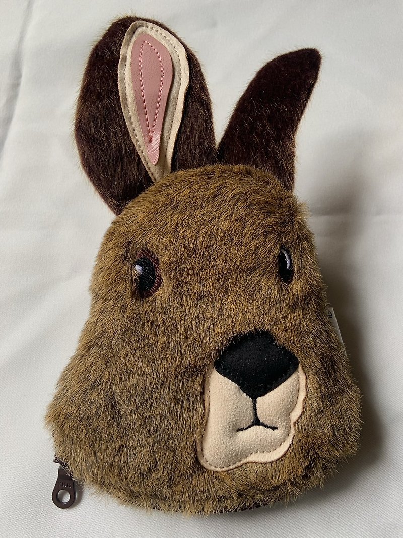 Wildkeeper Showshoe Hare Rabbit - กระเป๋ากระต่าย กระเป๋า กระต่าย กระต่ายป่า - กระเป๋าสตางค์ - วัสดุอื่นๆ สีนำ้ตาล