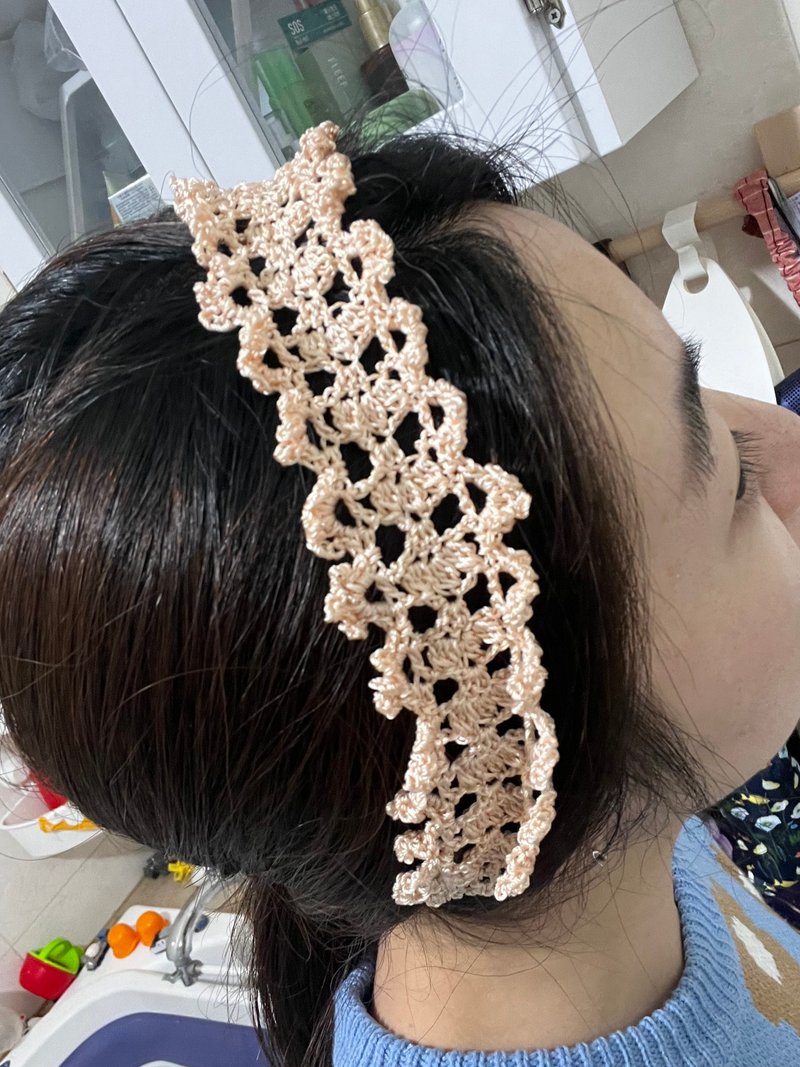 蕾絲髮帶 寶寶髮帶 大人髮帶 頭飾 寶寶寫真道具 - 髮箍/髮帶 - 其他人造纖維 白色