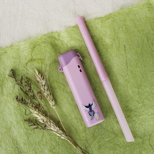 TRUEGRASSES TRUEGRASSESnuboPod 藍鯨吸管 動物款 芋圓紫x臺灣藍鵲