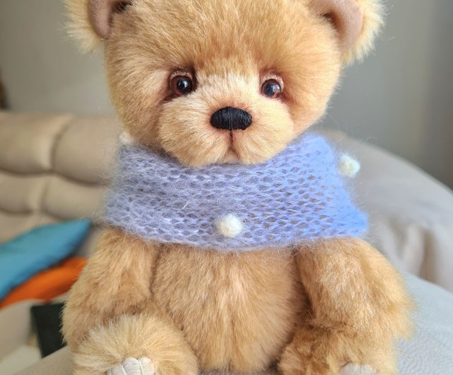 Beautiful blue eyed teddy bear