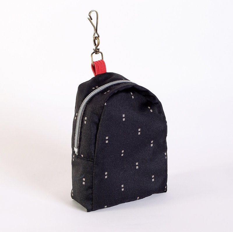 New listing / small backpack straps - Star Black - กล่องเก็บของ - วัสดุกันนำ้ สีดำ