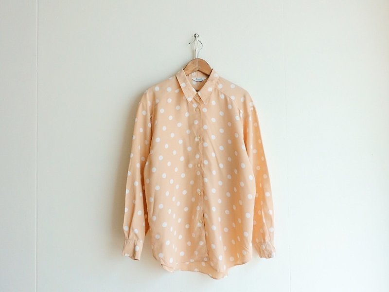 Vintage / 襯衫 / 長袖 no.73 tk - 恤衫 - 聚酯纖維 橘色