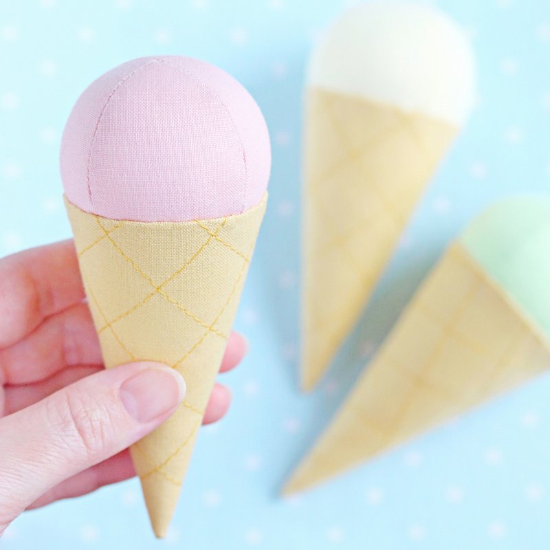 PDF Ice Cream Cone Toy Sewing Pattern - 手工藝教學/工具書 - 其他材質 
