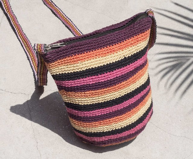 Travel Bag Crochet Backpack Shoulder Knitted Crossbody New