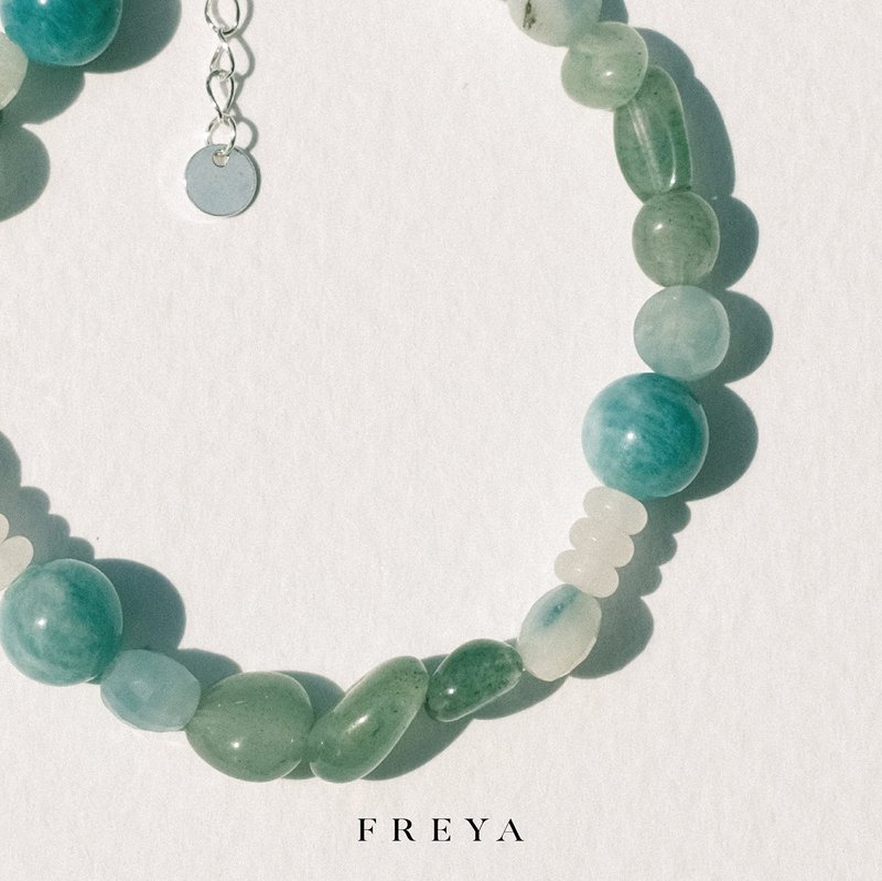 FREYA 天河石手鍊-東陵石 天河石 亞馬遜石 勇氣財富寶石 自信 - 手鍊/手環 - 水晶 