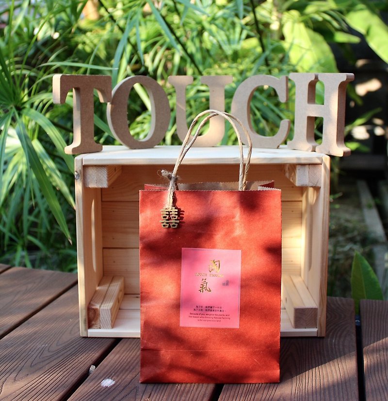 Hand-tied rope metal word bag - Other - Paper Red