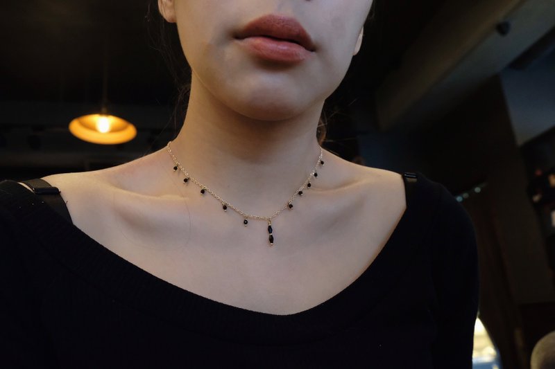 SYUAN JEWELRY | 知性-暗夜星光 —設計款 鍍14k項鍊 - 項鍊 - 貴金屬 金色
