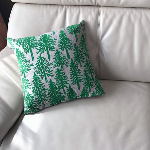 mukava handmade mina perhonen metsä クッションカバー ハンドメイド 森 木 模様 日本製 坐墊套 抱枕 カバー