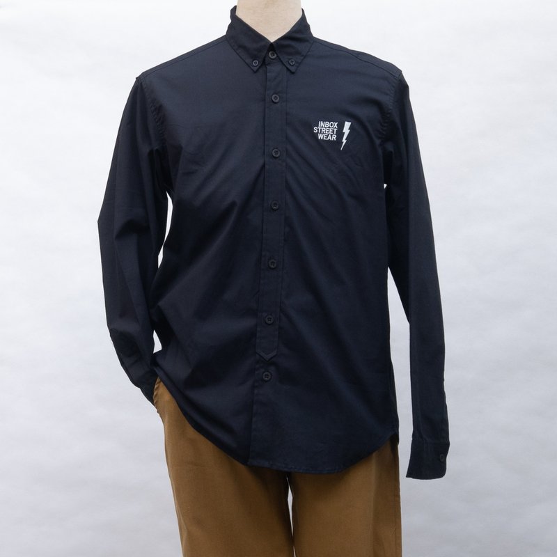 【Off-season sale】【換季特賣】Premium Cotton Black Shirts - 男襯衫/休閒襯衫 - 棉．麻 黑色