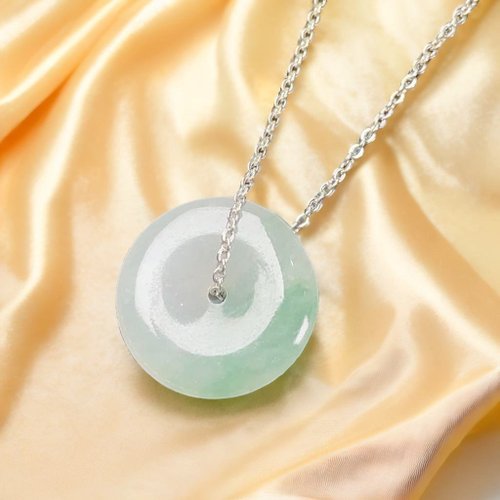 瓔珞珠寶盒 E.L.Jewelry Box 冰糯飄綠翡翠平安扣 | 天然緬甸玉翡翠A貨