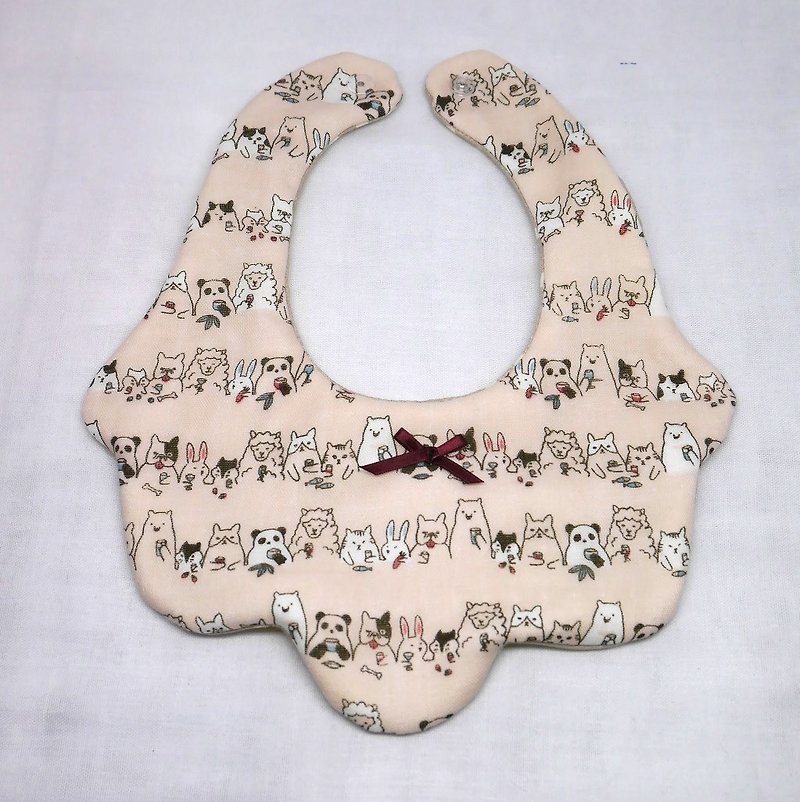 Japanese Handmade 8-layer-gauze Baby Bib - Bibs - Cotton & Hemp Pink
