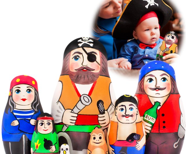 Pirate nesting dolls online