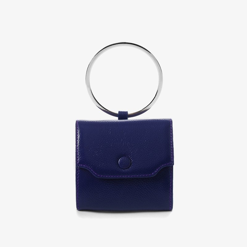 Bag-กระเป๋าเงินหนังแท้ รุ่นโอ - กระเป๋าสตางค์ - หนังแท้ สีน้ำเงิน